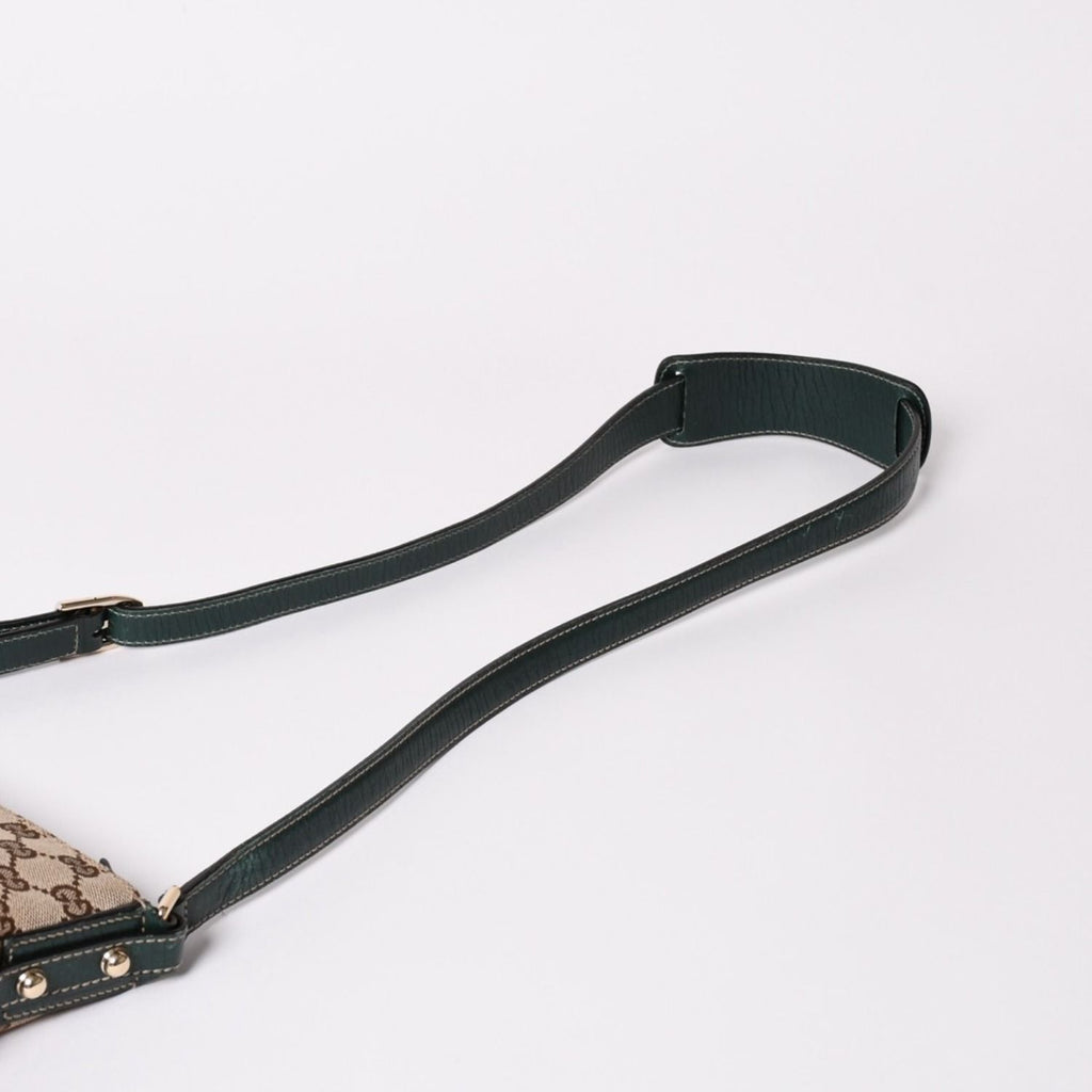 Gucci Guuci Shoulder Bag Horsebit Beige Green Gold — view 4