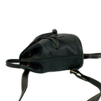 Loewe Vintage Logo Leather Turnlock Drawstring Backpack Black — view 5