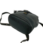 Loewe Vintage Logo Leather Turnlock Drawstring Backpack Black — view 8