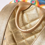 Chanel Graffiti Backpack CC Logo Medie D'art Collection Egypt Gold — view 4