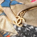Chanel Graffiti Backpack CC Logo Medie D'art Collection Egypt Gold — view 7