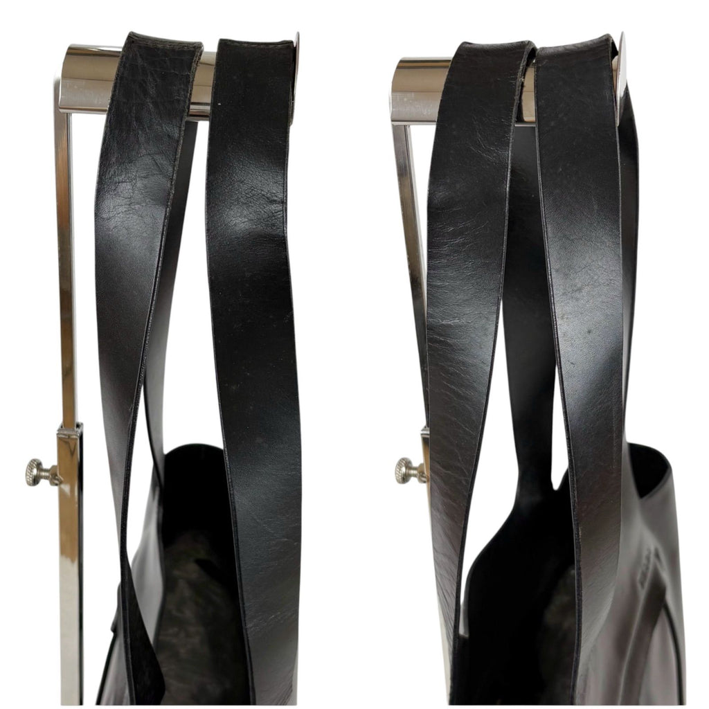 Prada All Leather Mini Tote Calf Black Nero — view 6
