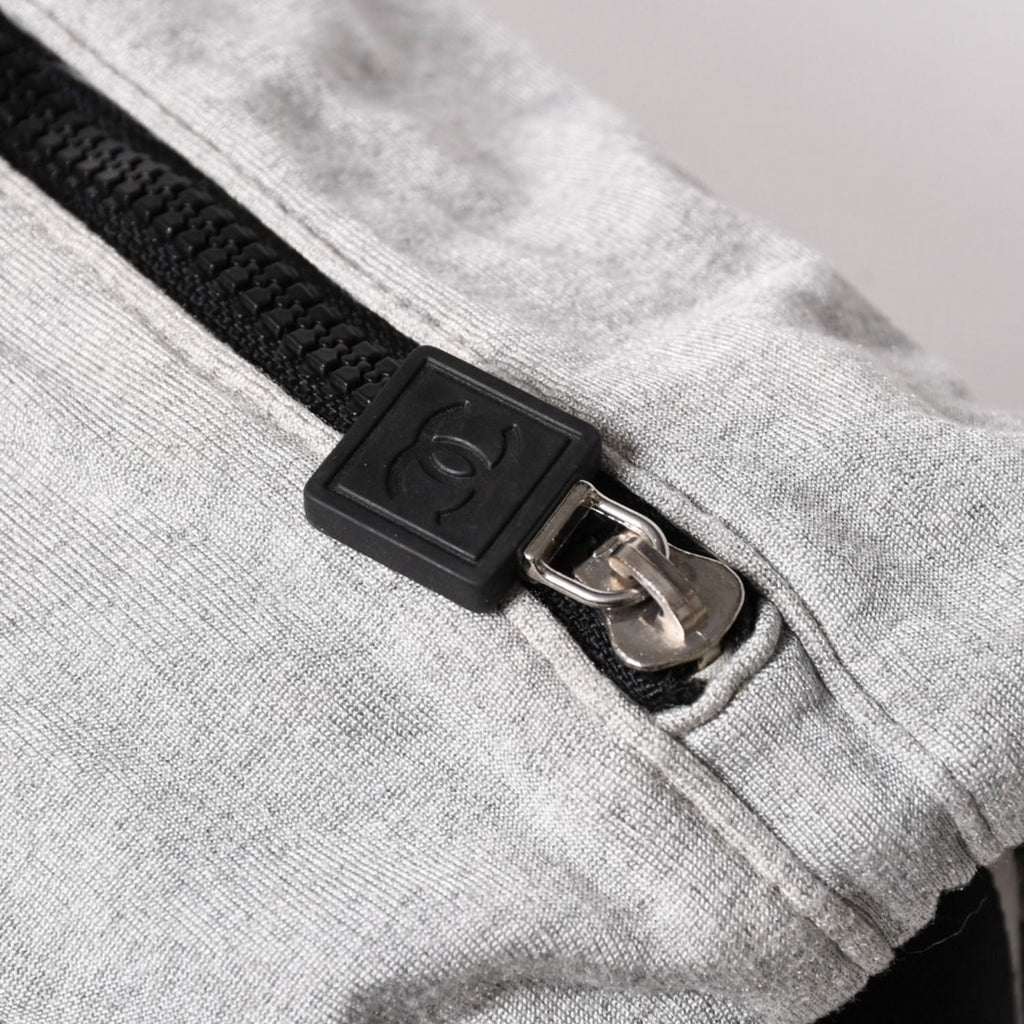 Chanel Sports Line Shoulder Bag CC Logo Choco Bar Gray Silver — view 6