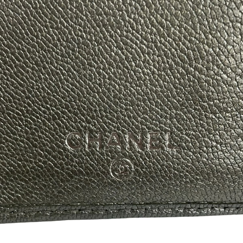 Chanel Wallet Silver Leather — view 5
