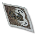 Hermes Pleats Jungle Love Silk White Scarf