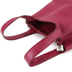 Hermes Picotin Lock PM Hand Bag Taurillon Clemence Ruby Silver — view 5