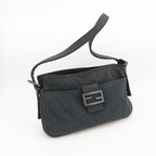 Fendi Zucca Logo Shoulder Bag Gray
