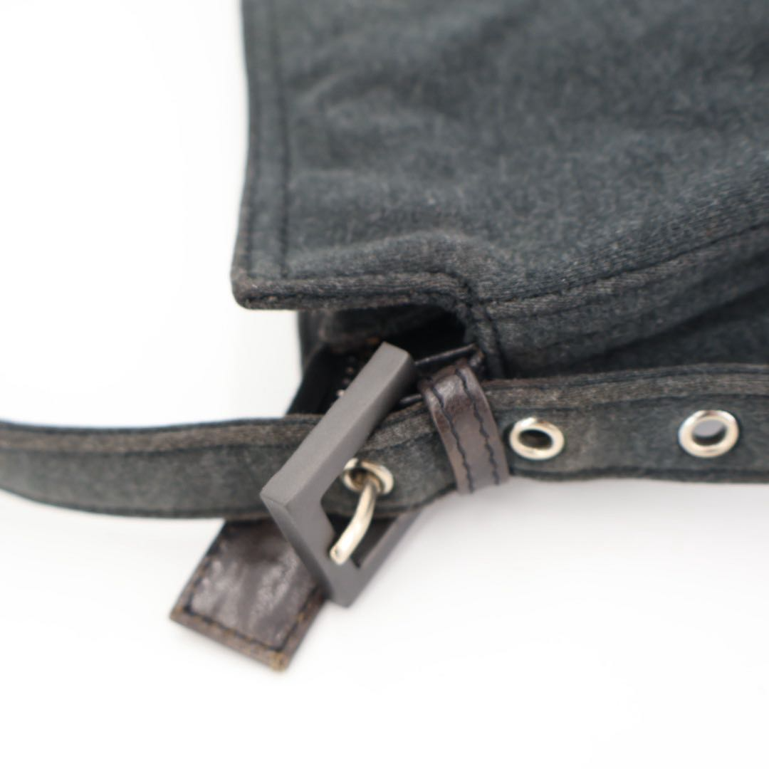 Fendi Zucca Logo Shoulder Bag Gray — view 9