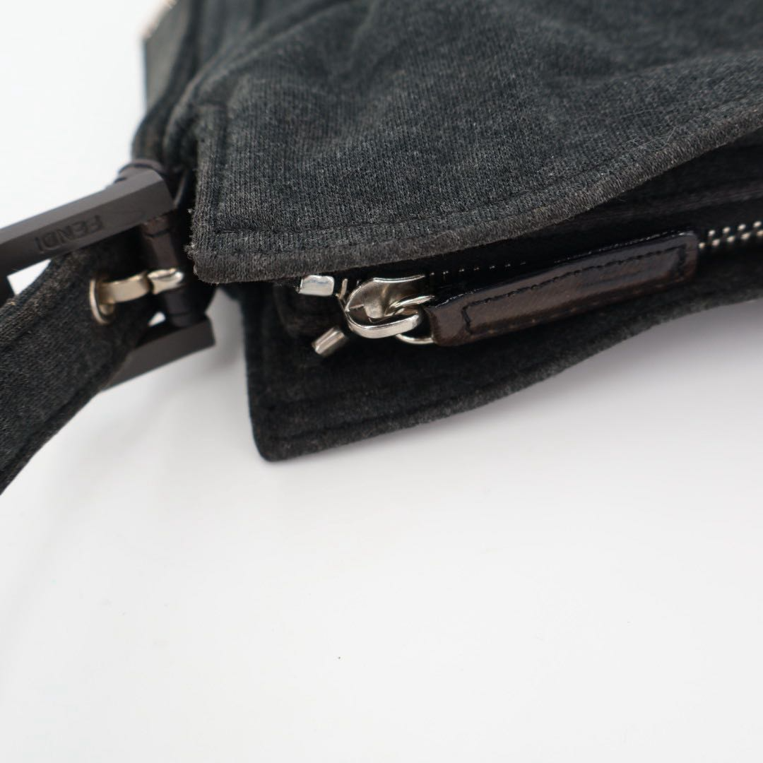 Fendi Zucca Logo Shoulder Bag Gray — view 8