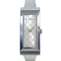 Gucci Watch Rectangle 127.5 GG Sunray Silver Dial SS