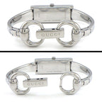 Gucci Watch Rectangle 127.5 GG Sunray Silver Dial SS — view 3