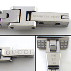 Gucci Watch Mini 102 Pave Diamond Bezel Square Black Dial SS — view 5