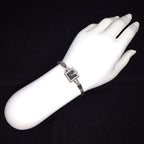 Gucci Watch Mini 102 Pave Diamond Bezel Square Black Dial SS — view 8