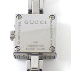 Gucci Watch Mini 102 Pave Diamond Bezel Square Black Dial SS — view 4