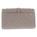 Saint Laurent Envelope Small Shoulder Bag Quilted Leather Gray Silver — view 2