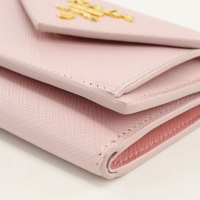 Prada Saffiano Leather Trifold Wallet — view 6