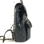Chanel Backpack Quilted Chain Caviar Leather Black — view 3