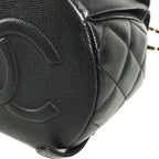 Chanel Backpack Quilted Chain Caviar Leather Black — view 7
