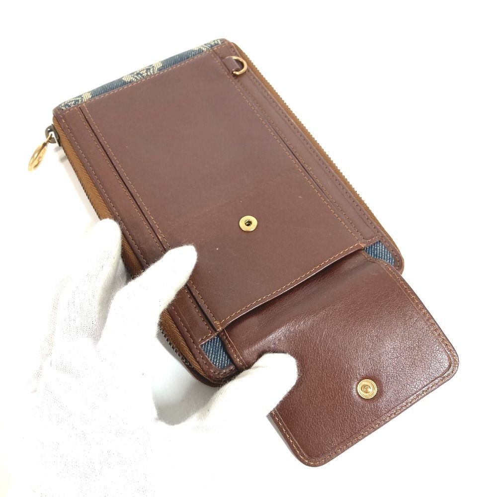 Celine Wallet Macadam Logo Denim Blue — view 7