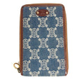 Celine Wallet Macadam Logo Denim Blue