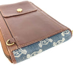 Celine Wallet Macadam Logo Denim Blue — view 4