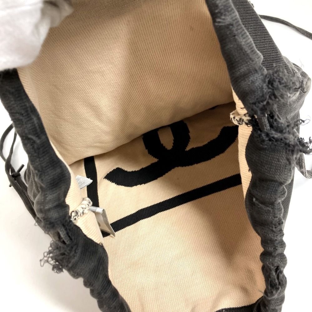 Chanel Backpack CC Logo Cotton Black — view 4