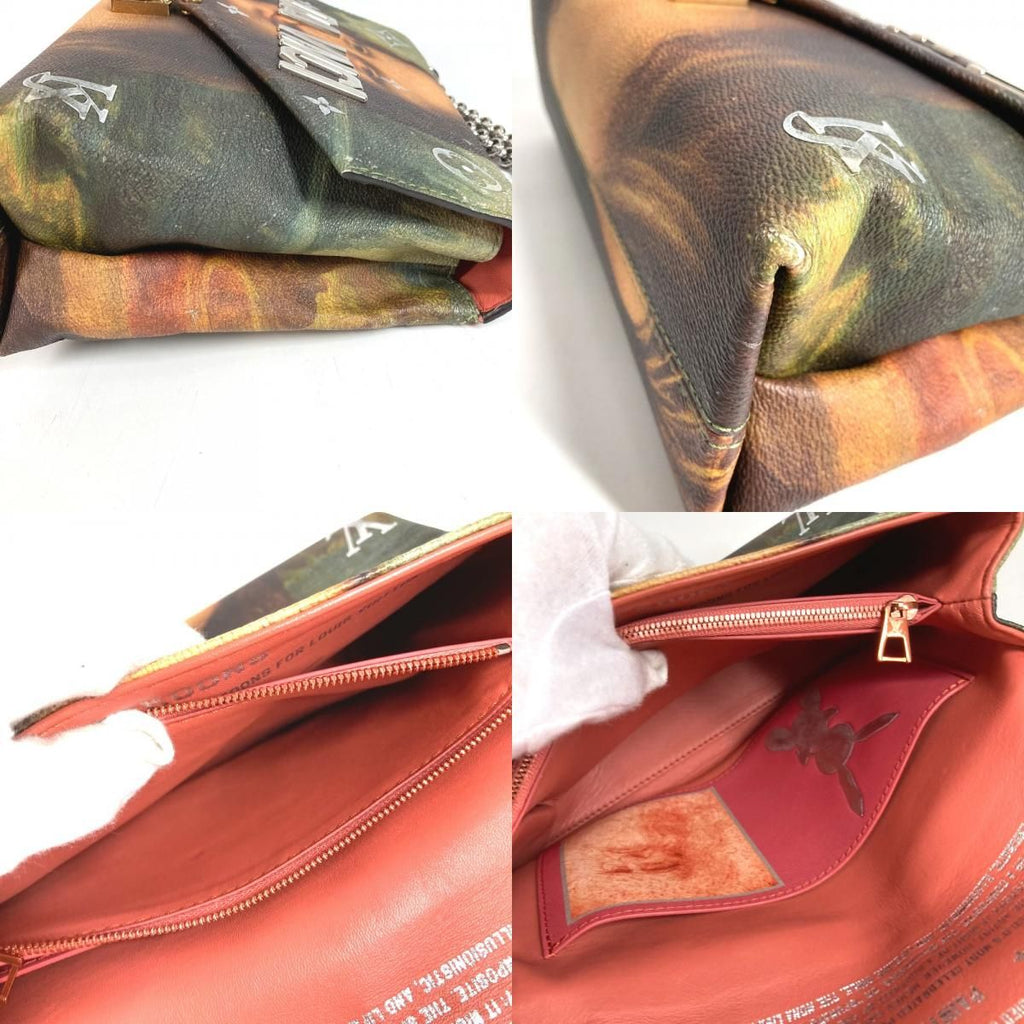 Louis Vuitton Shoulder Bag Chain Leather Pink — view 7