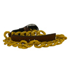 Prada Belt 32 80 Dark Yellow Brown Multi Parrot Leather — view 2