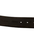 Prada Belt 32 80 Dark Yellow Brown Multi Parrot Leather — view 4
