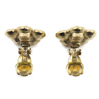 Chanel CC Logo Flower Earrings Gold Pair Metal — view 4