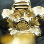 Chanel CC Logo Flower Earrings Gold Pair Metal — view 6