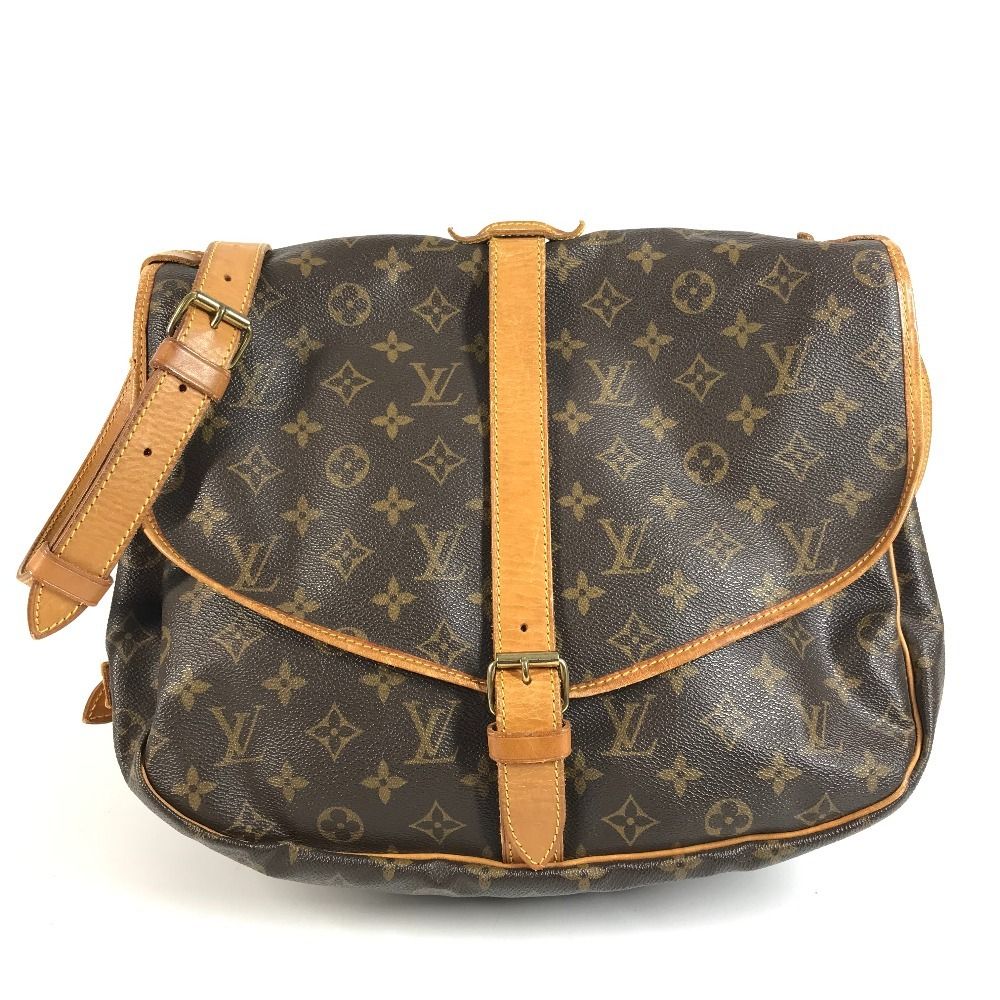 Louis Vuitton Shoulder Bag Saumur 35 Monogram Canvas Brown