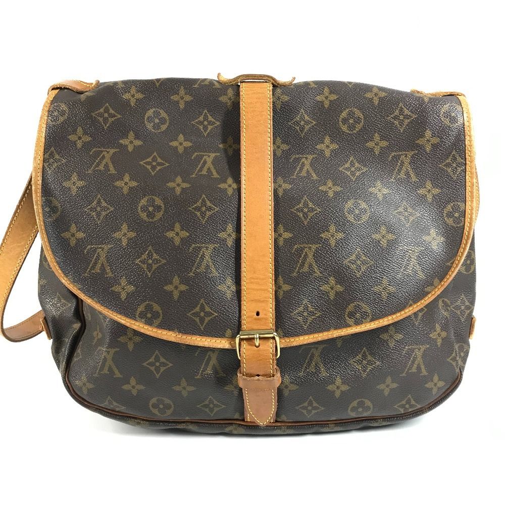 Louis Vuitton Shoulder Bag Saumur 35 Monogram Canvas Brown — view 2