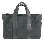Hermes Handbag Acapulco Leather Nylon Black
