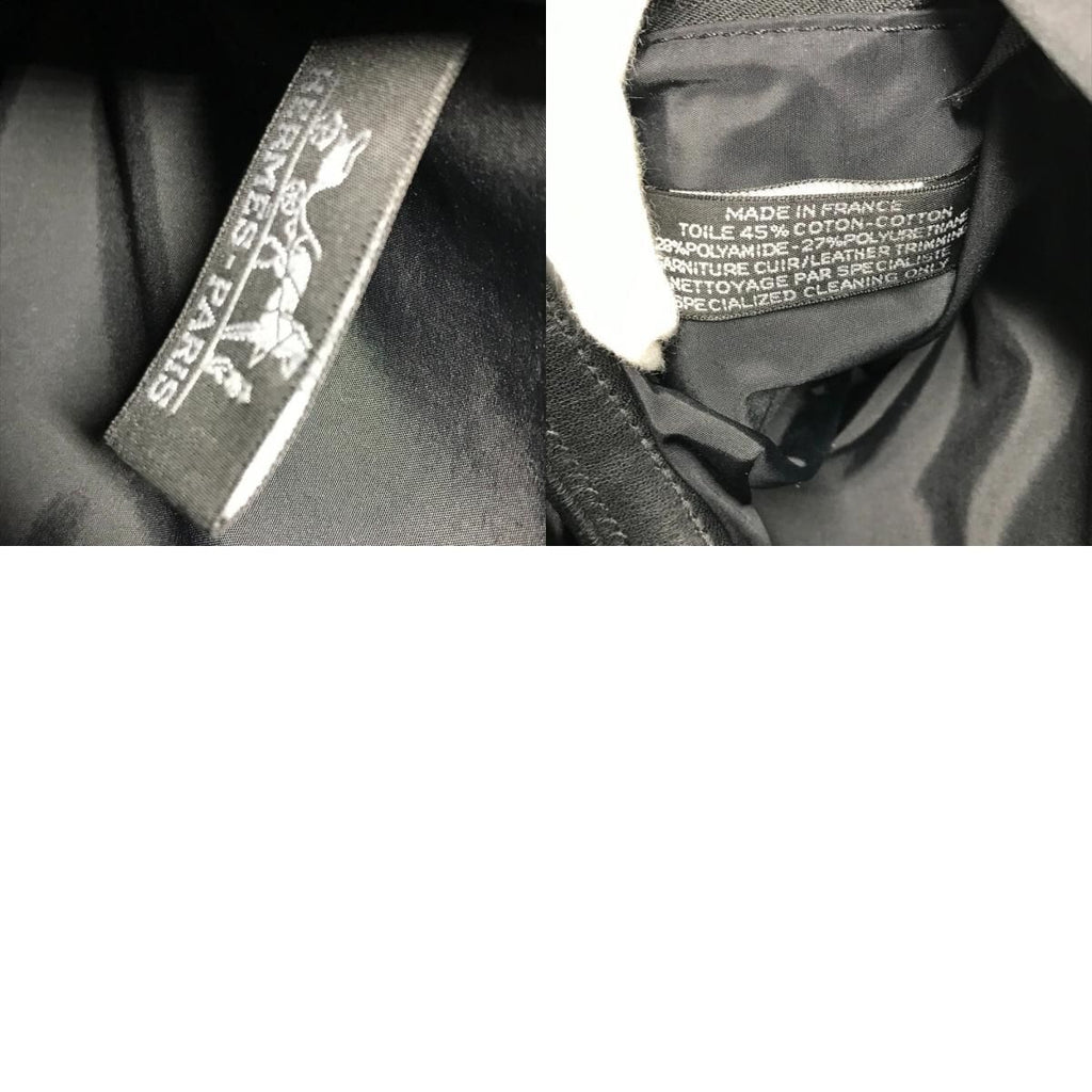 Hermes Handbag Acapulco Leather Nylon Black — view 9