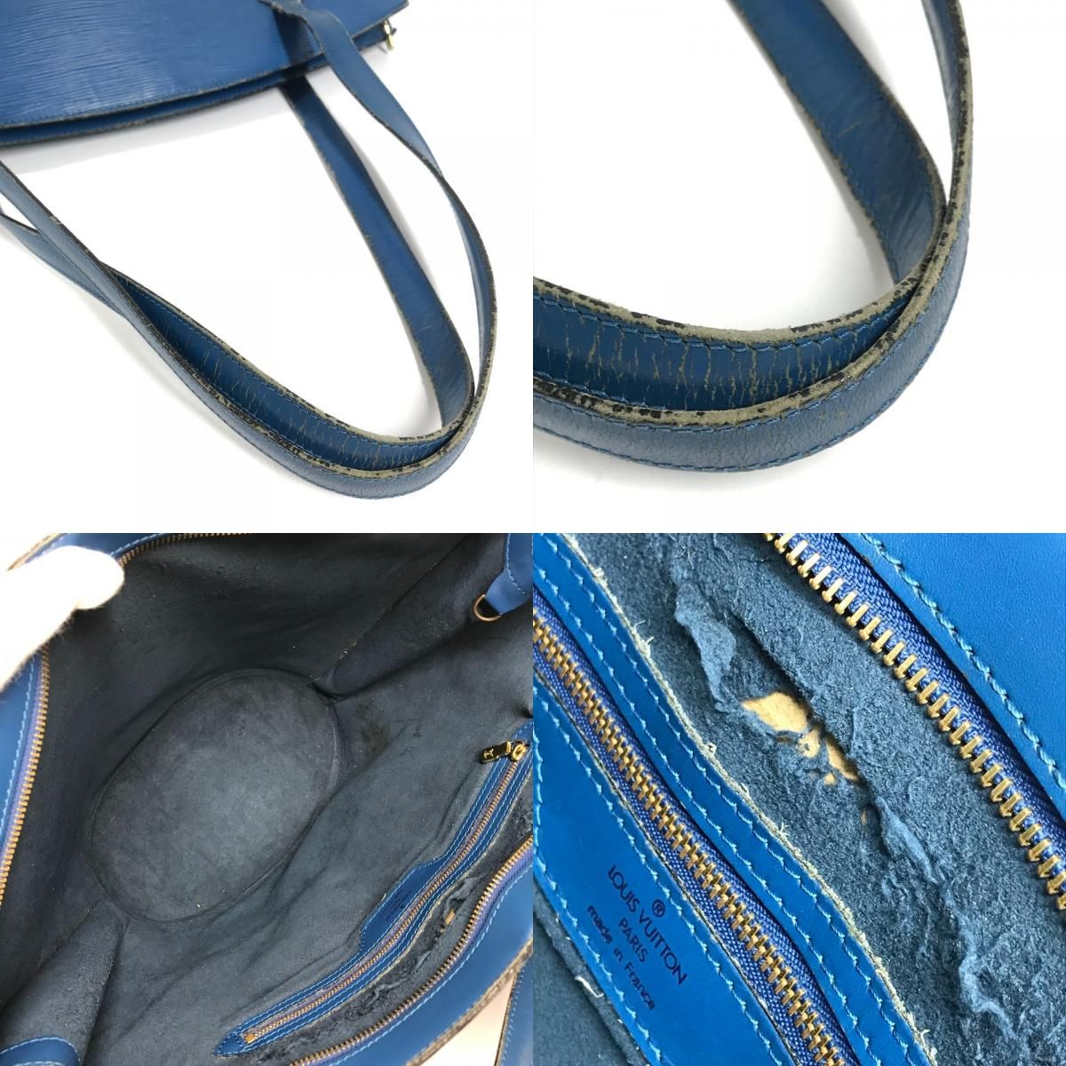 Louis Vuitton Tote Saint Jacques Shopping Epi Leather Toledo Blue — view 8