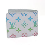 Louis Vuitton Portefeuille Calf Monogram Iridescent Gray Bifold Wallet Coin — view 3