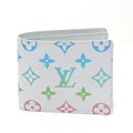 Louis Vuitton Portefeuille Calf Monogram Iridescent Gray Bifold Wallet Coin