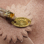 Chanel Camellia Brown Brooch Pink Beige Flower Small — view 8