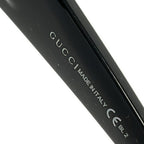 Gucci Sunglasses Micro Guccissima S Gray Black Leather Eyewear — view 4