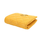 Chanel Quilted Small Wallet Bifold Lambskin Master Yellow — view 4