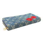 Louis Vuitton LV Takashi Murakami Zippy Wallet Zip Around Monogram Cherry Denim — view 4