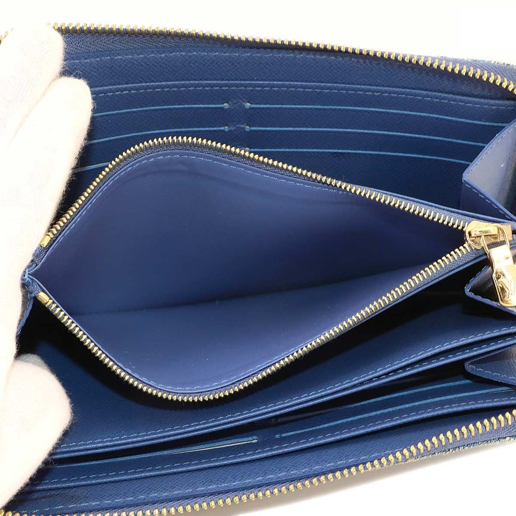 Louis Vuitton LV Takashi Murakami Zippy Wallet Zip Around Monogram Cherry Denim — view 7