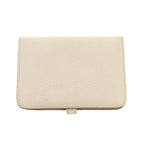 Hermes Dogon Compact Bifold Wallet Togo Beton Silver — view 3