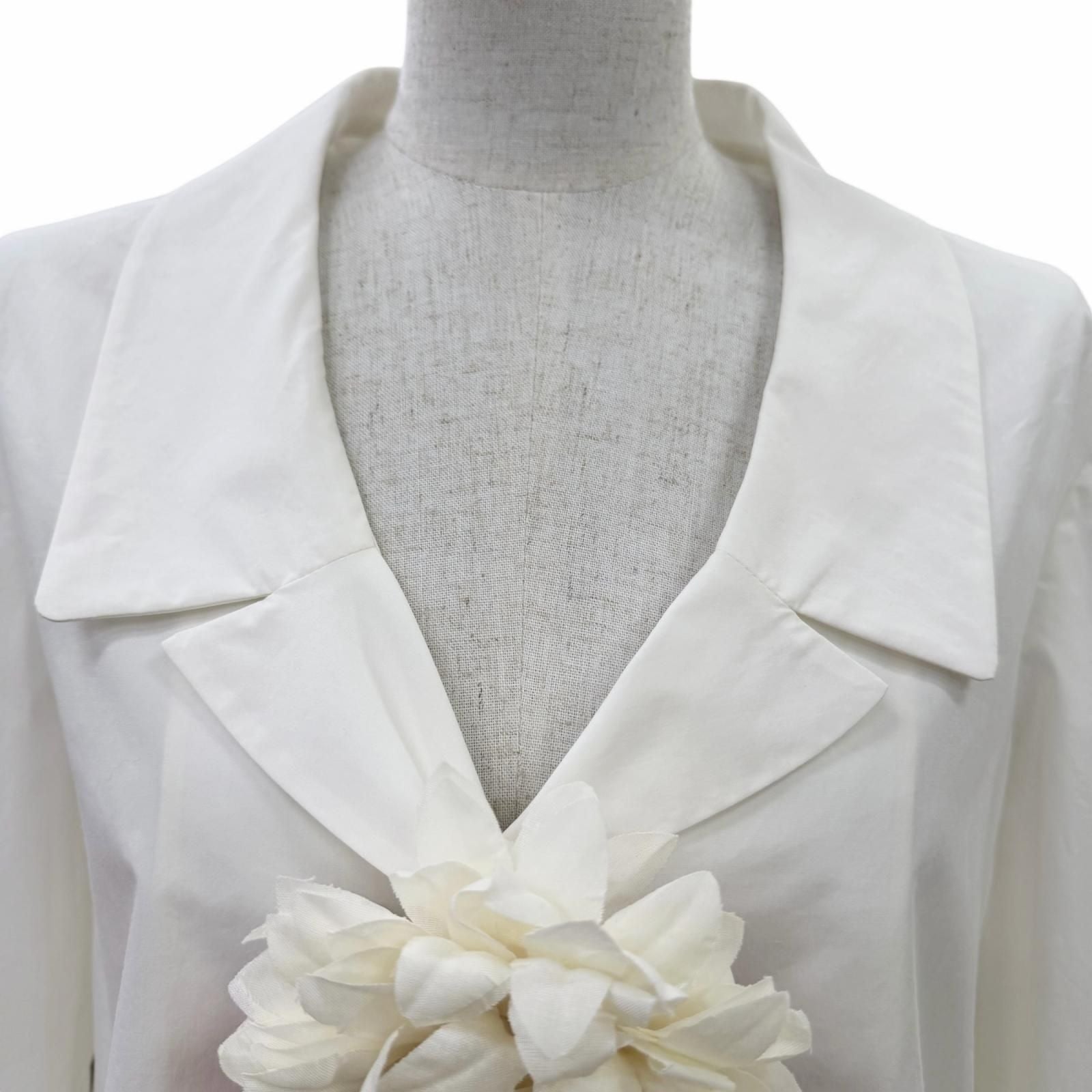 Gucci Cotton 100% Open Color Interlocking Gold Button Flower Ribbon Brooch Long — view 4