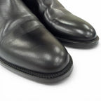 Hermes Silver Kelly Buckle Leather Jumping Boots Long Black — view 8