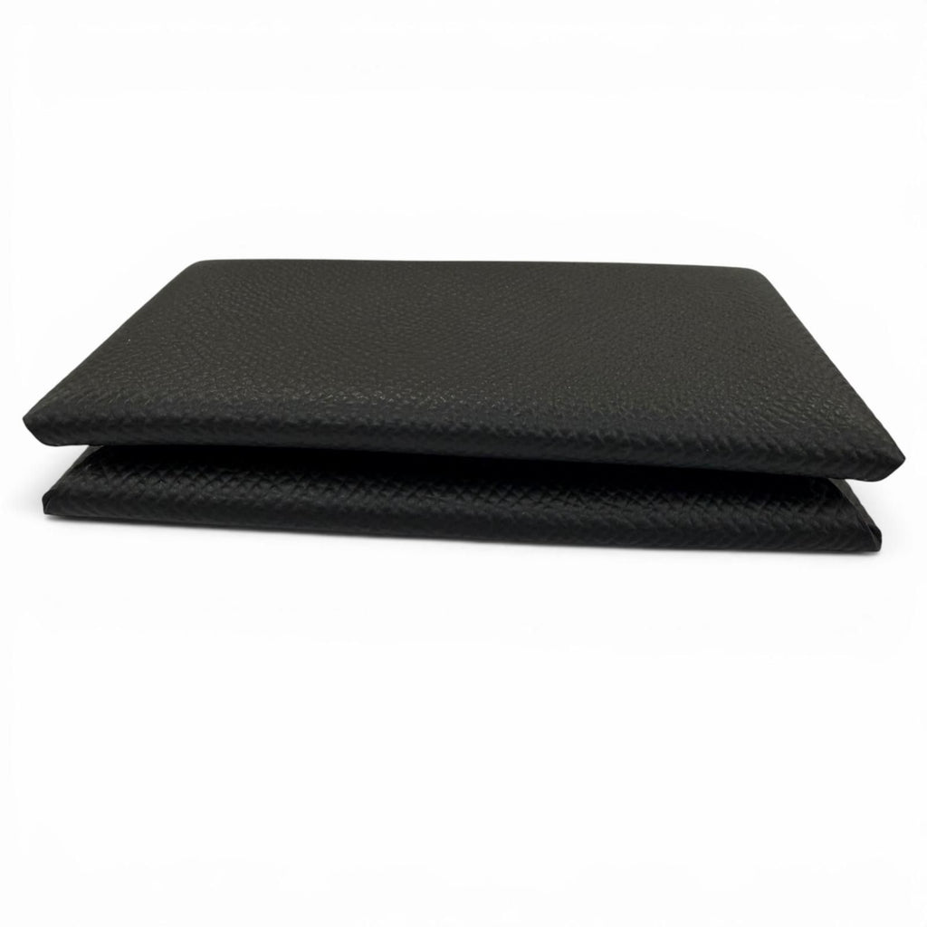 Hermes Calvi Veau Epsom Silver Card Case Black — view 4