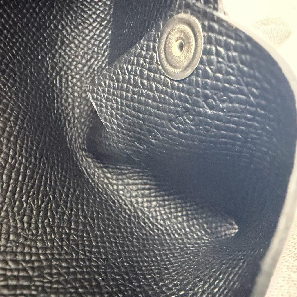 Hermes Calvi Veau Epsom Silver Card Case Black — view 8
