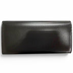Celine Shiny Calfskin Triomphe Flap Large Wallet Bifold Black Gold — view 3