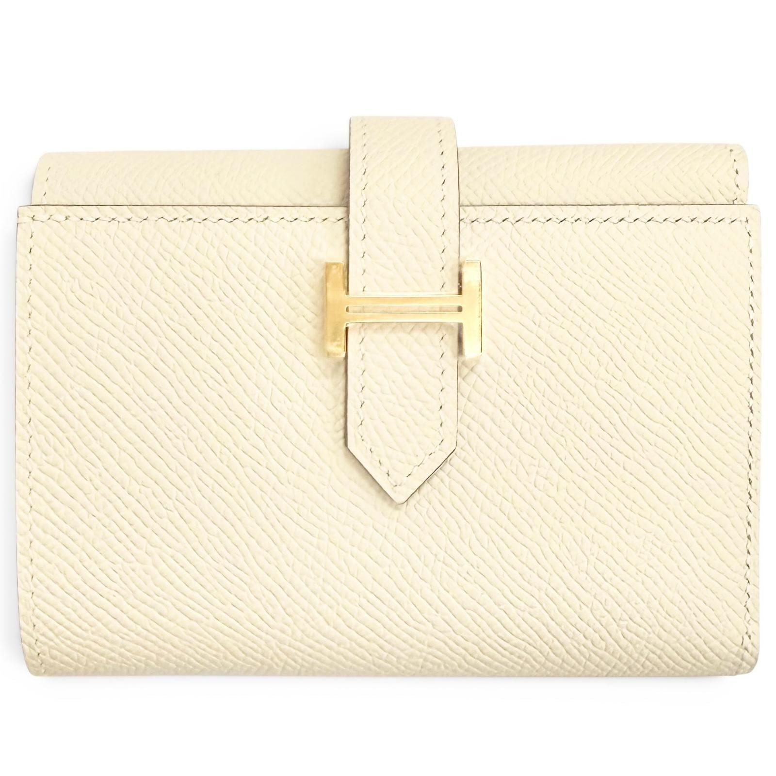 Hermes Bearn Convenience Verso Veau Epsom Cles Gold Trifold Wallet Large